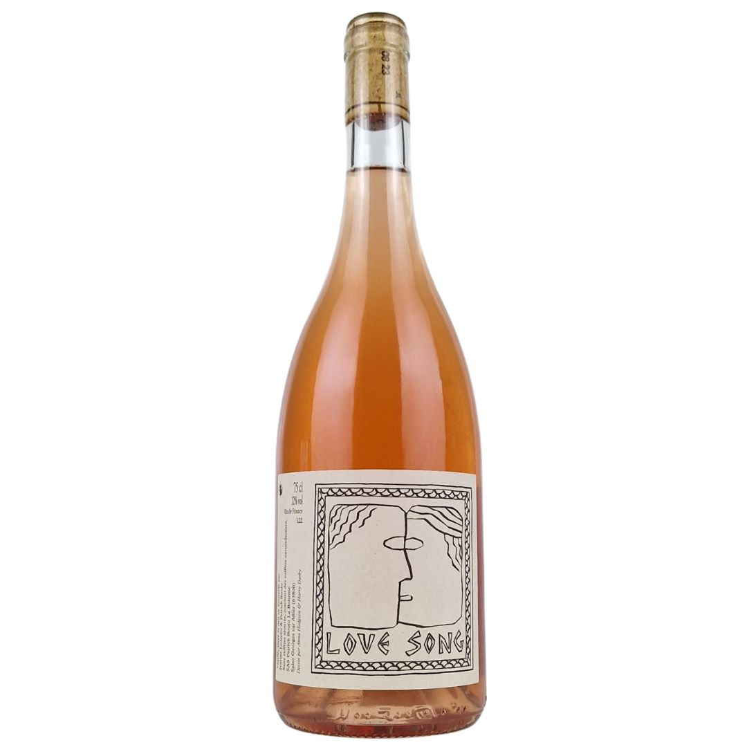 a bottle of Patrick Bouju, Lovesong 2022 natural rose wine