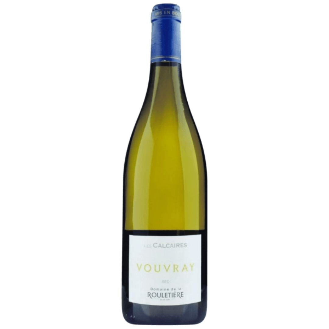 a bottle of Domaine de la Rouletière, 'Les Calcaires' Vouvray Sec 2022 white wine