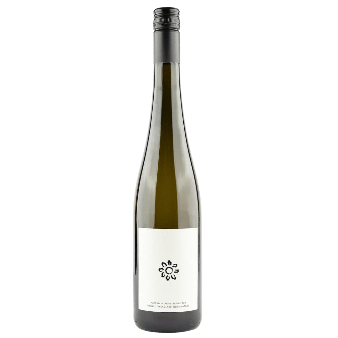 a bottle of Martin & Anna Arndorfer, Handcrafted Gruner Veltliner natural white wine 2022