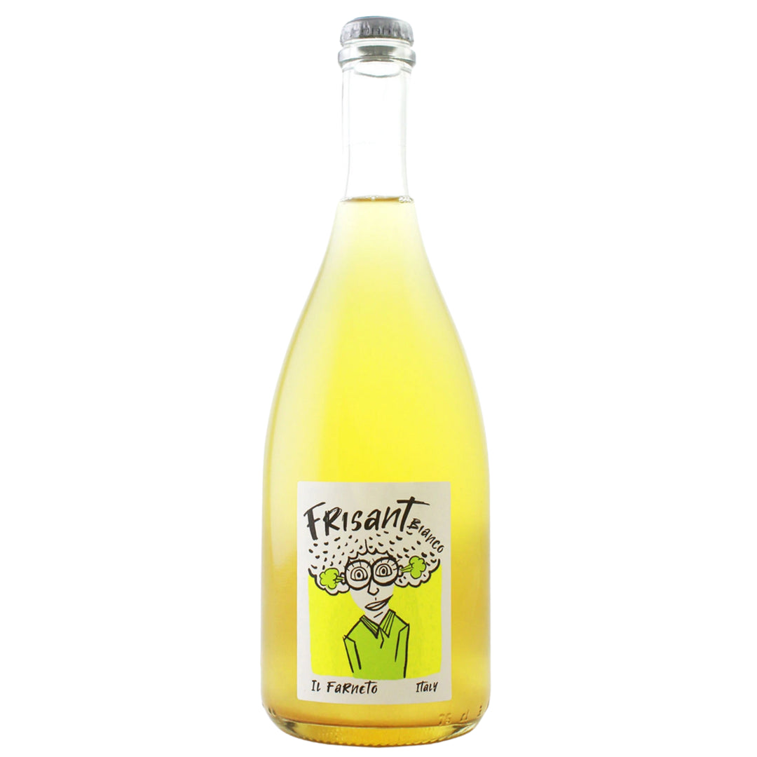 a bottle of il farneto frisant bianco white sparkling wine