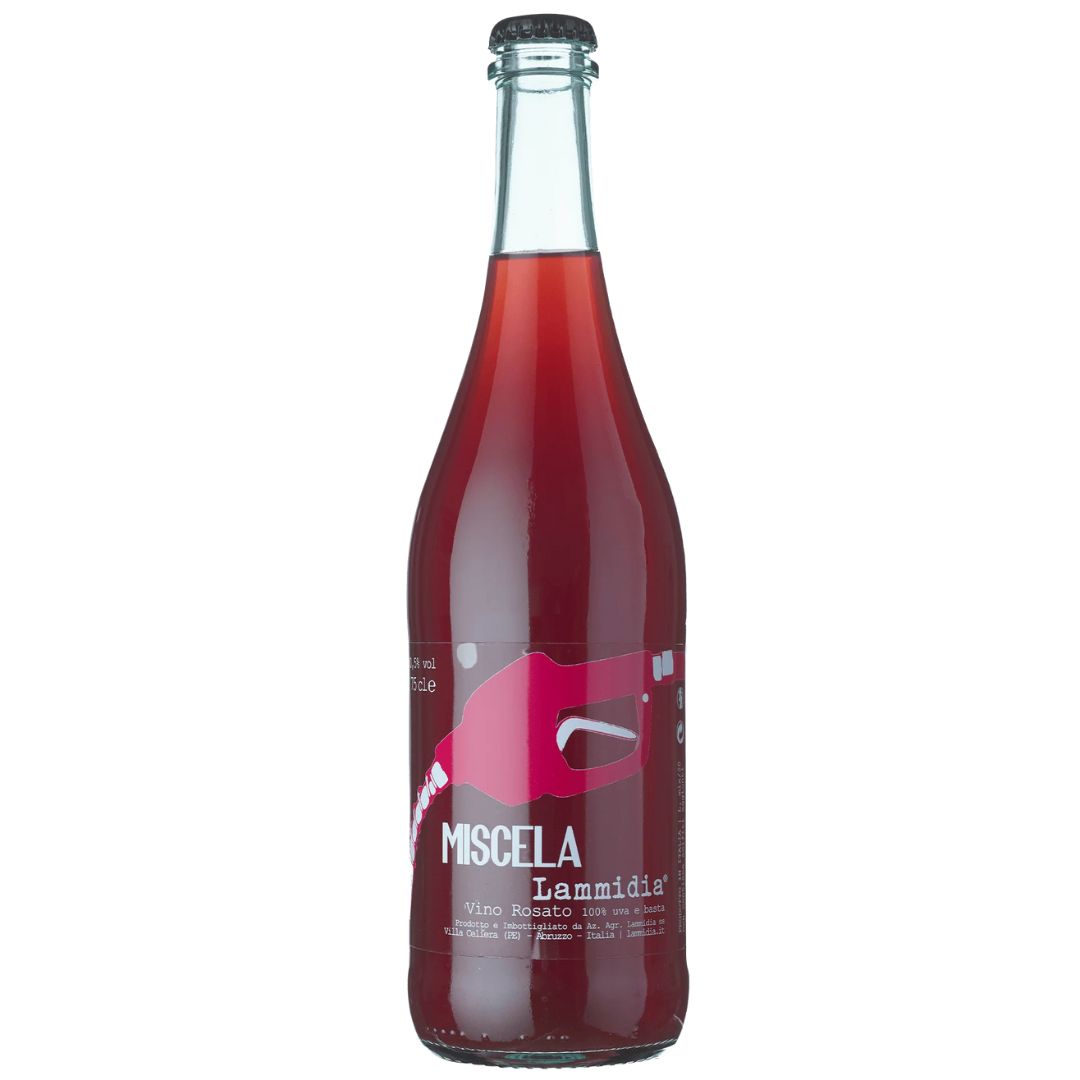 a bottle of Lammidia Miscela 2021 natural rose wine