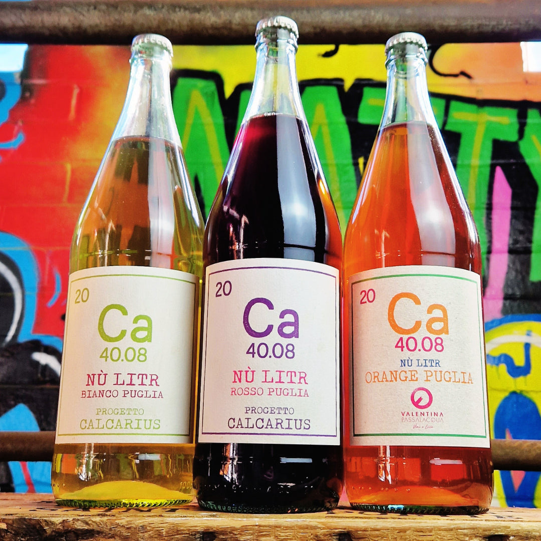 calcarius natural wine bottles