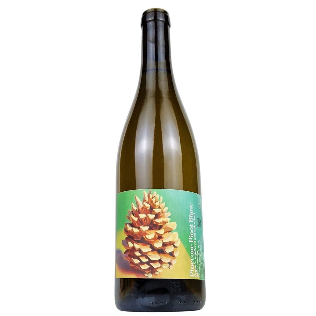 a bottle of Grandbois Weine, Pine Cone Pinot Blanc 2022 natural white wine