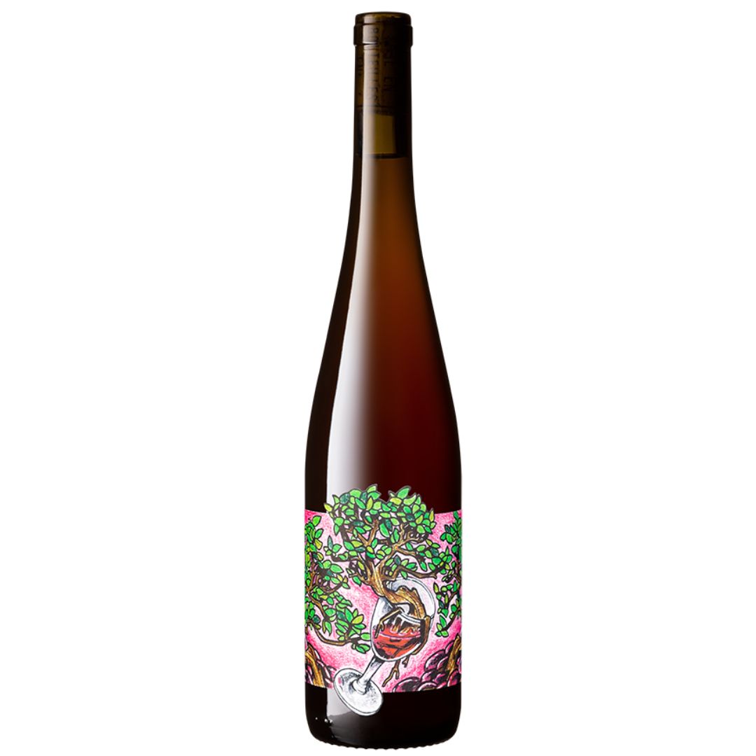 a bottle of Domaine Muller-Koeberle Symbiose 2022 natural rose wine