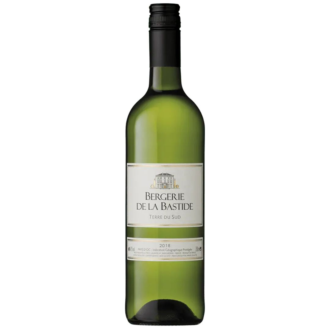 a bottle of Bergerie Bastide, 'Terre du Sud' Blanc 2022 white wine