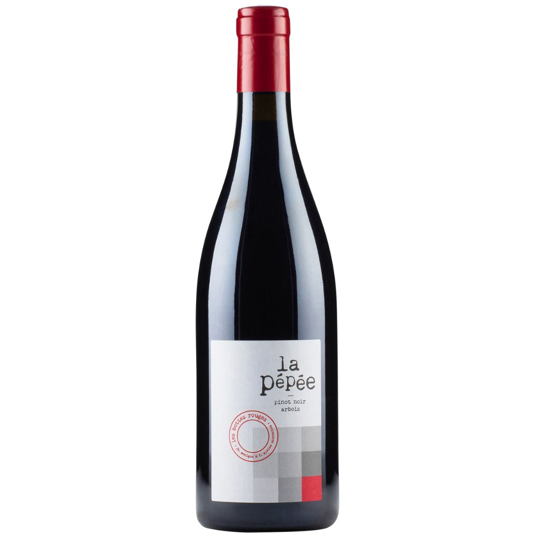 a bottle of Domaine Les Bottes Rouges, La Pépée 2020 natural red wine