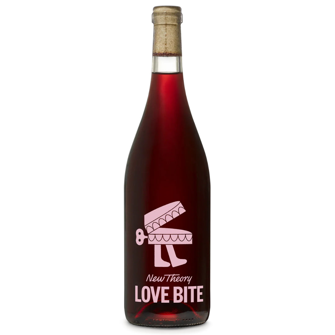 a bottle of New Theory (Nouveau), Love Bite natural red wine 2023