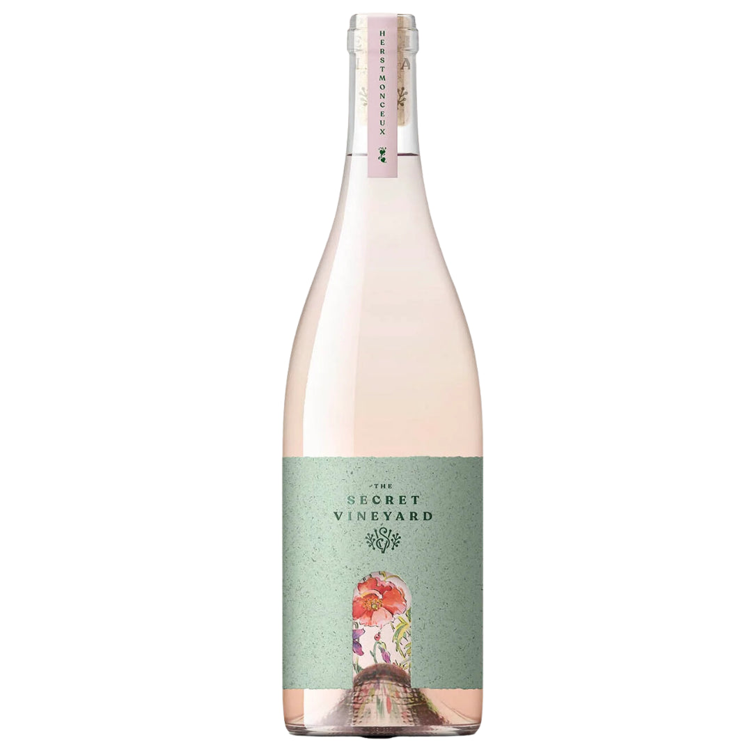 a bottle of The Secret Vineyard, Rose 2022 english rose wine