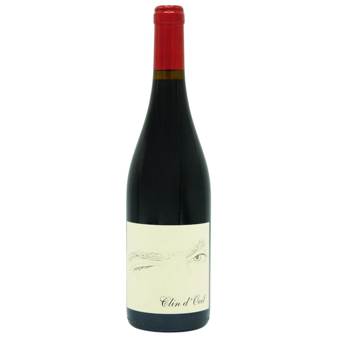 a bottle of Mas Lau, Clin d'Oeil 2018 natural red wine