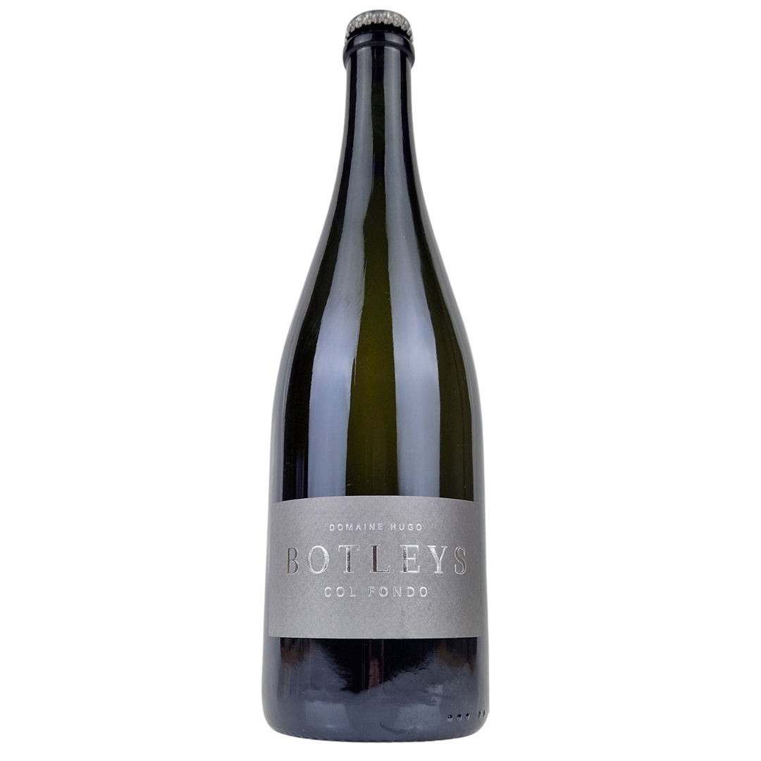 a bottle of Domaine Hugo, Botley's Col Fondo 2021 natural sparkling wine