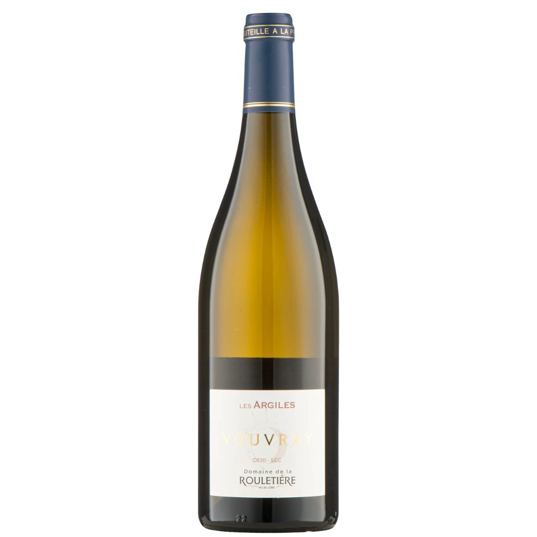 a bottle of Domaine de la Rouletière, 'Les Argiles' Vouvray Demi-Sec 2022 white wine