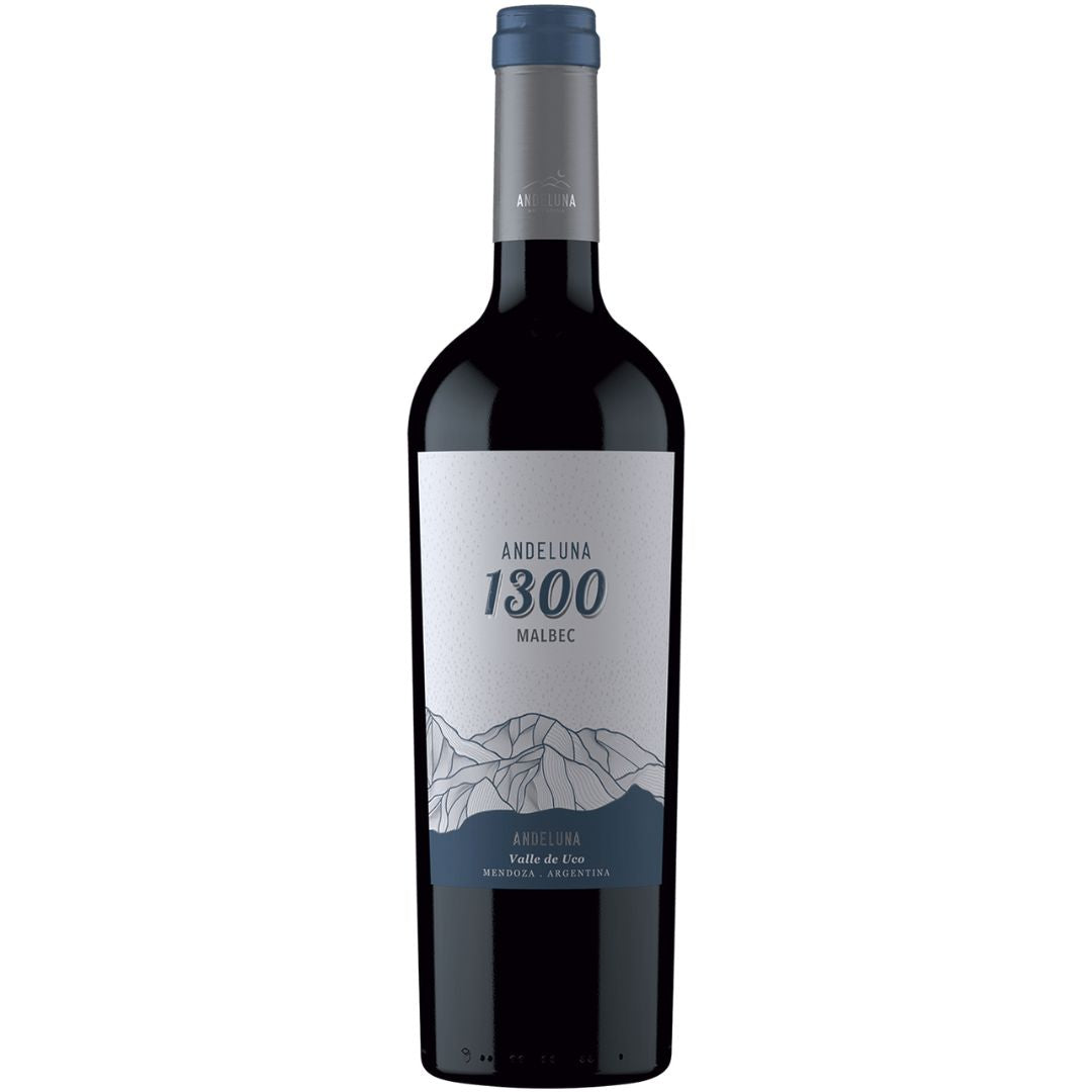 a bottle of Andeluna, Malbec 2021 red wine