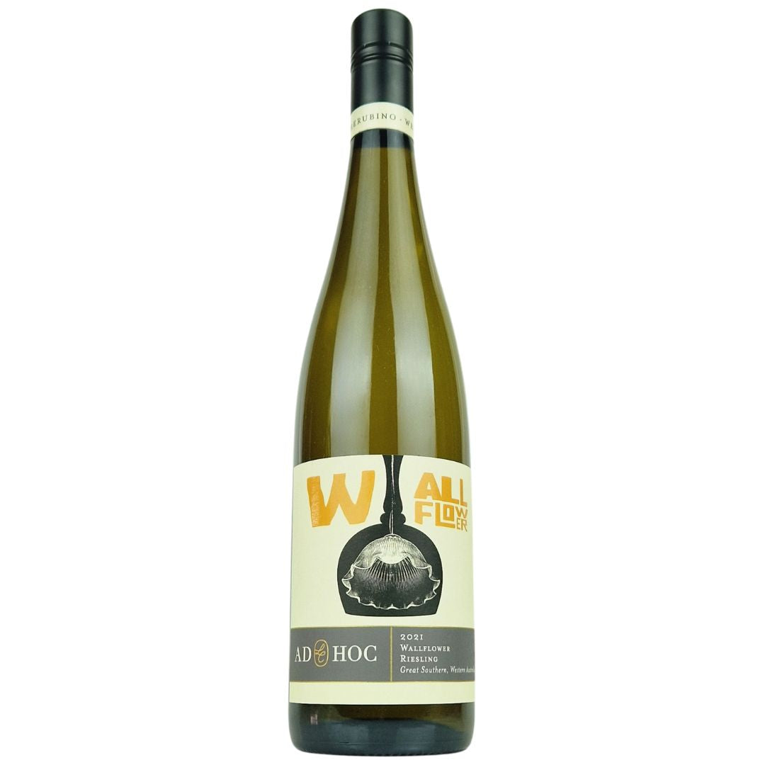 a bottle of Larry Cherubino, Ad Hoc Wallflower Riesling 2021 white wine