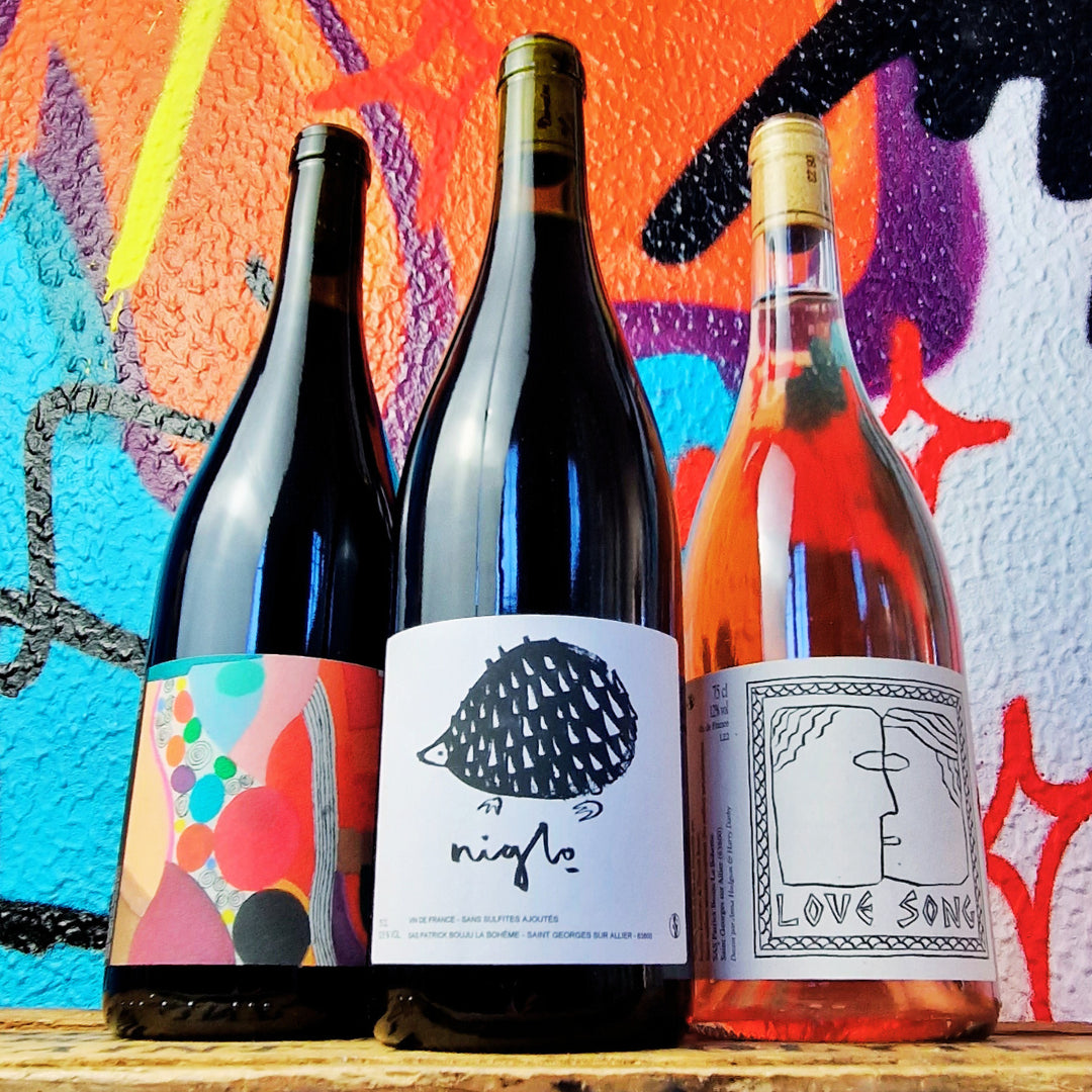 3 bottles of Patrick Bouju natural wine