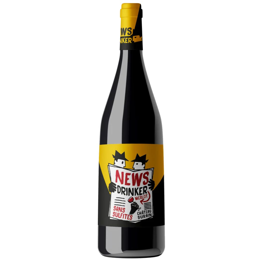 a bottle of Vin POP, News Drinker 2021 natural red wine