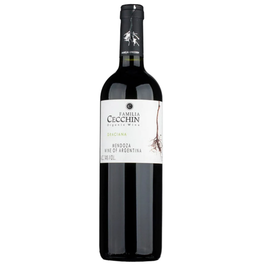 a bottle of Bodega Cecchin, Graciana Familia red wines