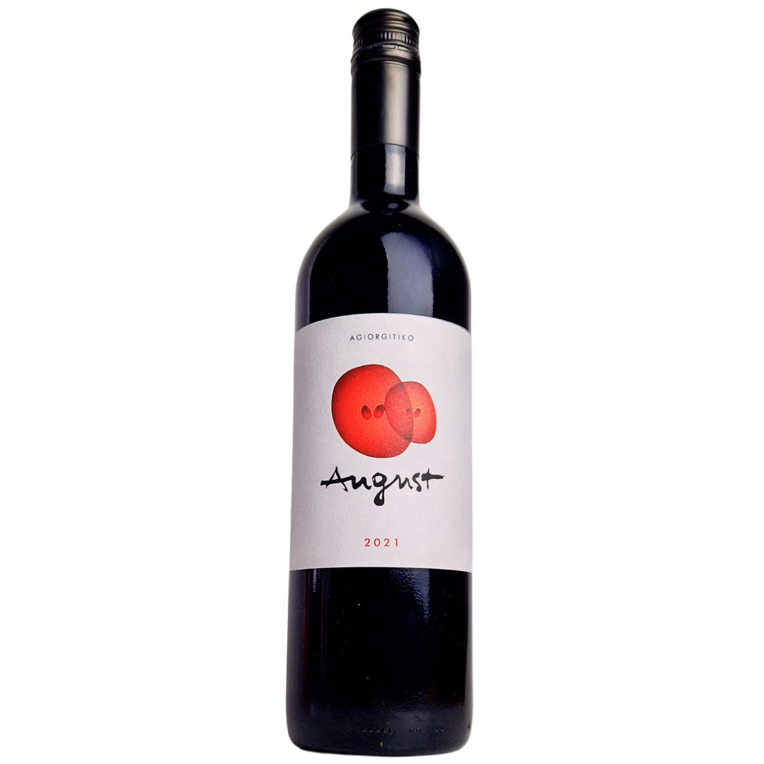a bottle of Strofilia, Peloponnese 2021 greek red wine