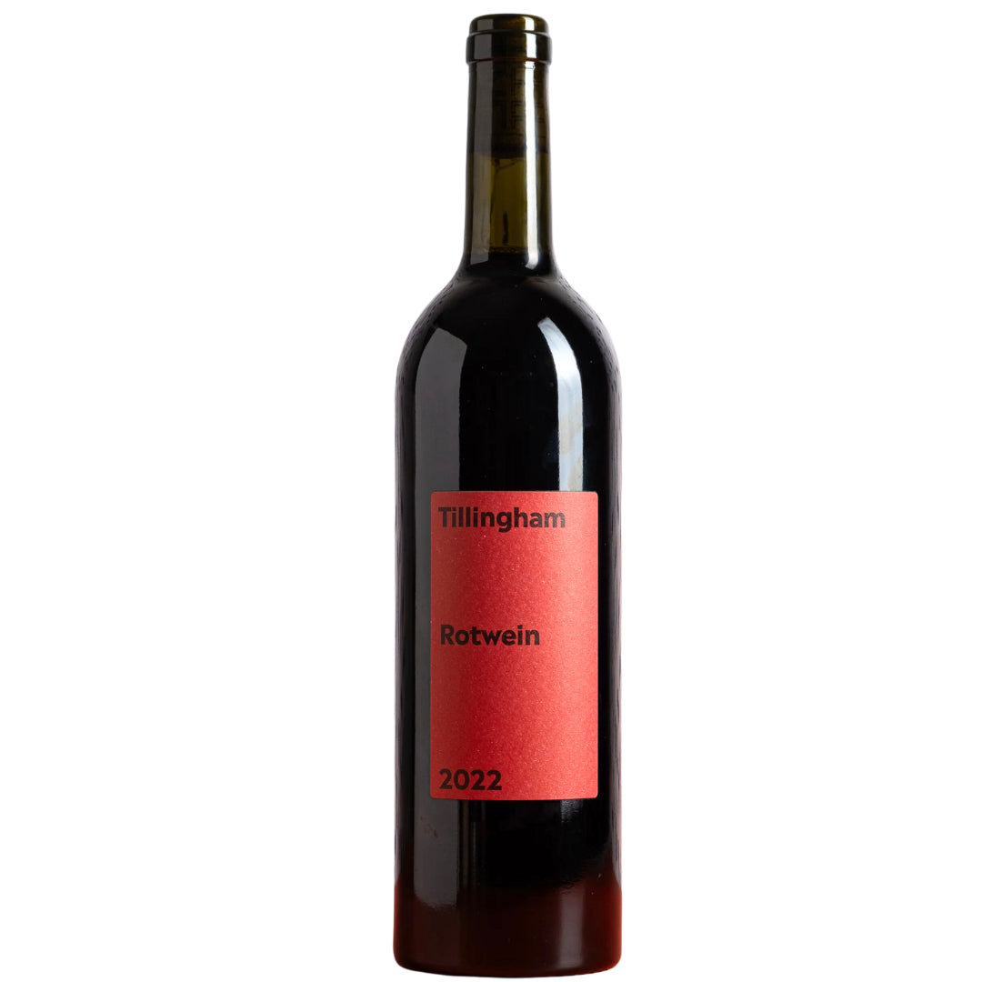 a bottle of Tillingham, Rotwein 2022 red wine