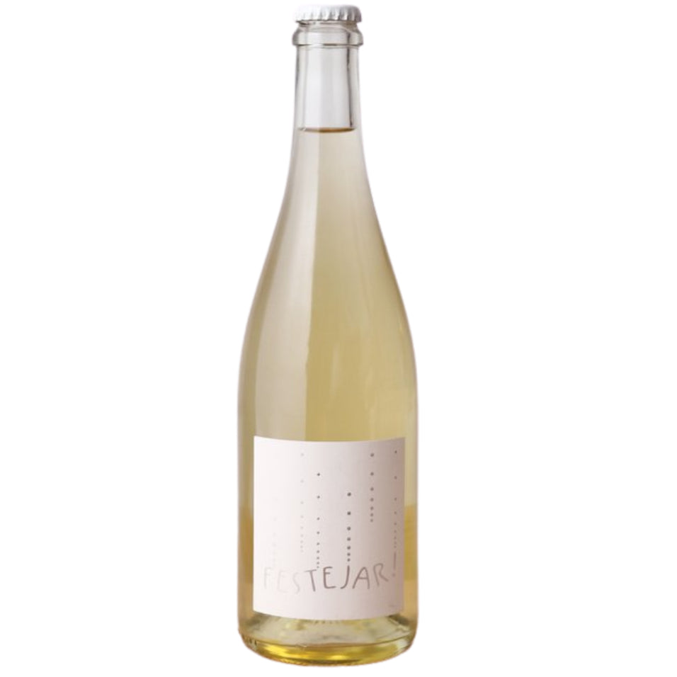 a bottle of Patrick Bouju, Festejar Blanc 2021 natural sparkling wine