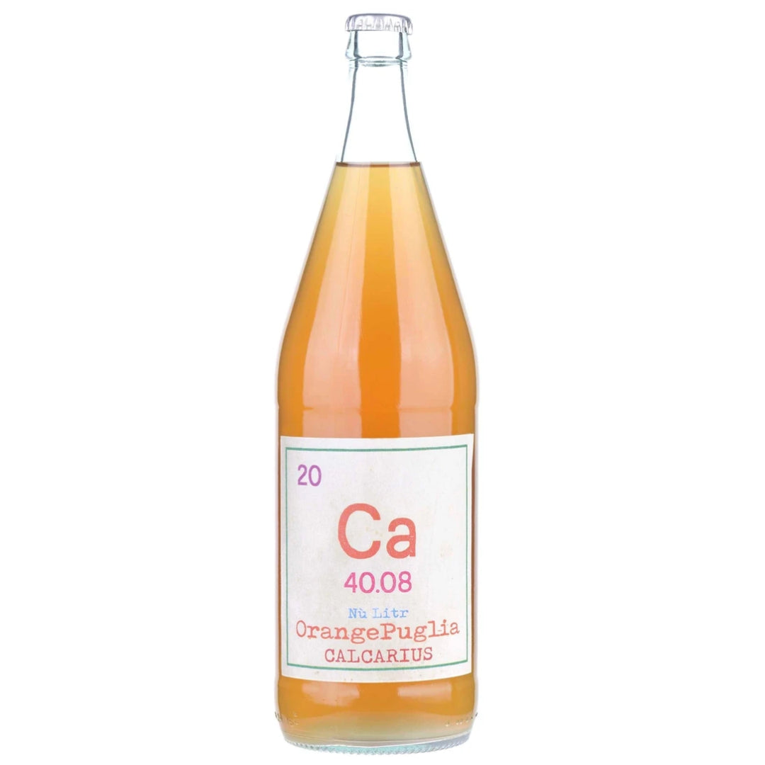 a bottle of calcarius orange nu litr natural orange wine