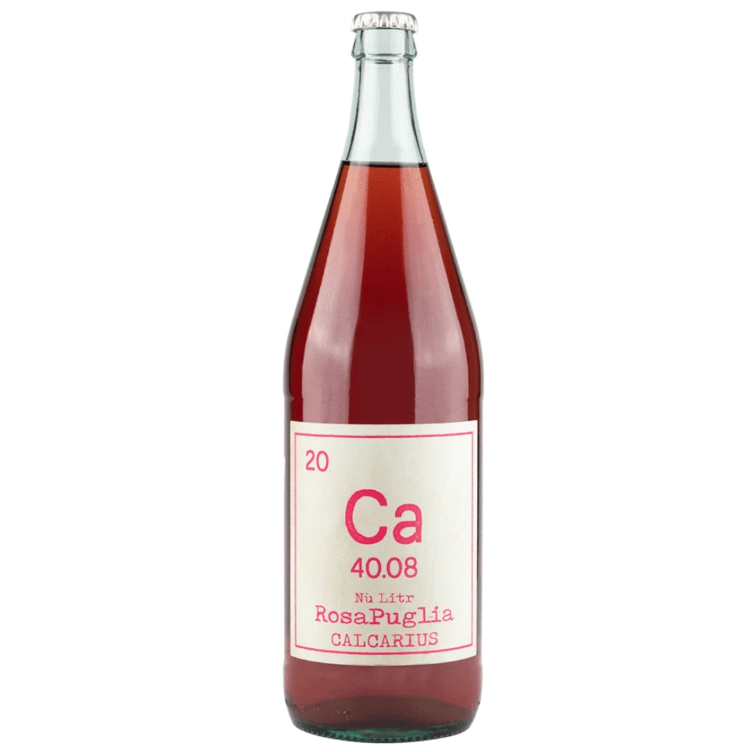 a bottle of calcarius rosa rose natural wine