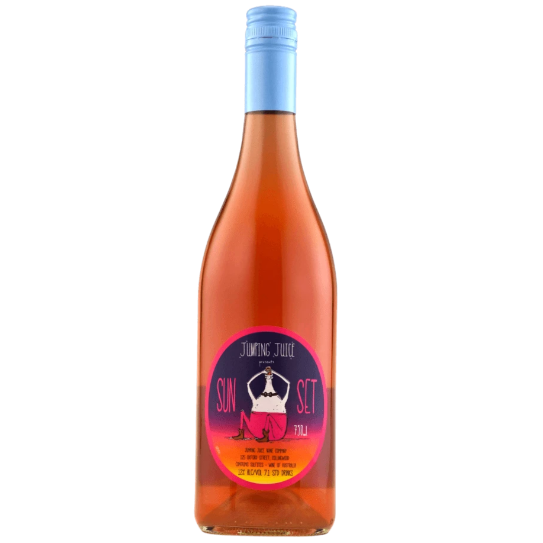 a bottle of Patrick Sullivan, Jumpin Juice 'Sunset' 2021 natural rose wine