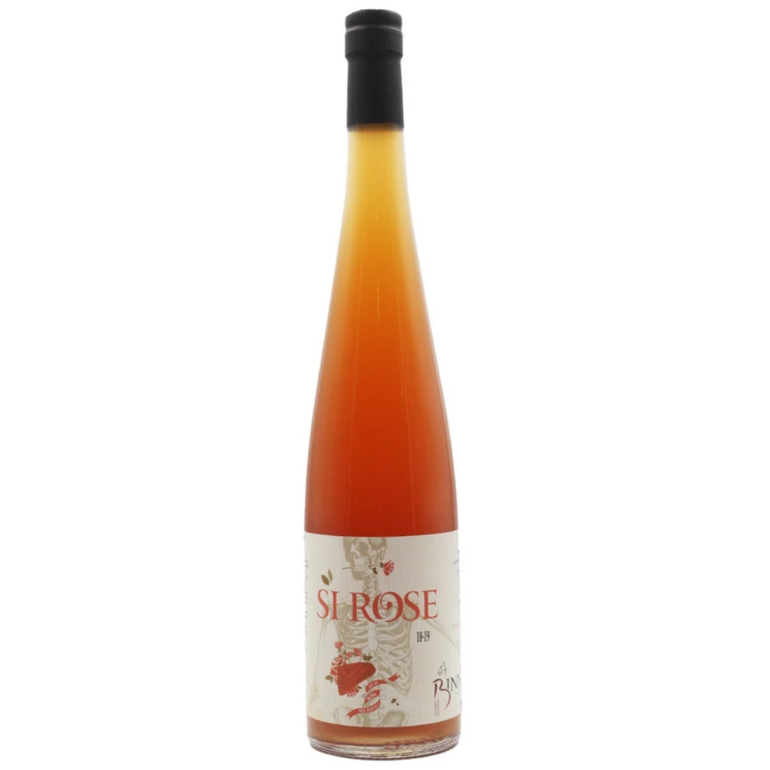 a bottle of Christian Binner Si Rose natural orange wine