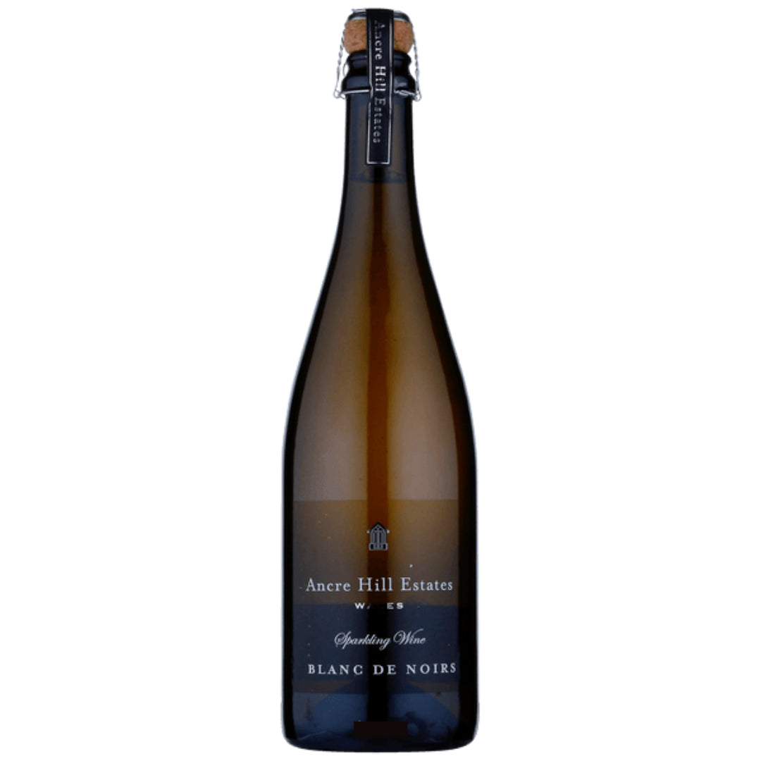 a bottle of Ancre Hill, Blanc de Noirs NV natural sparkling wine