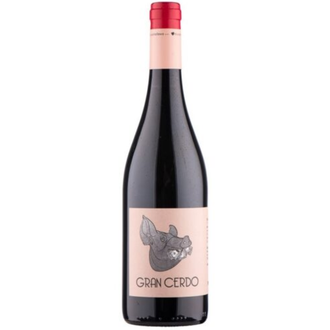 a bottle of gran cerdo tempranillo natural red wine