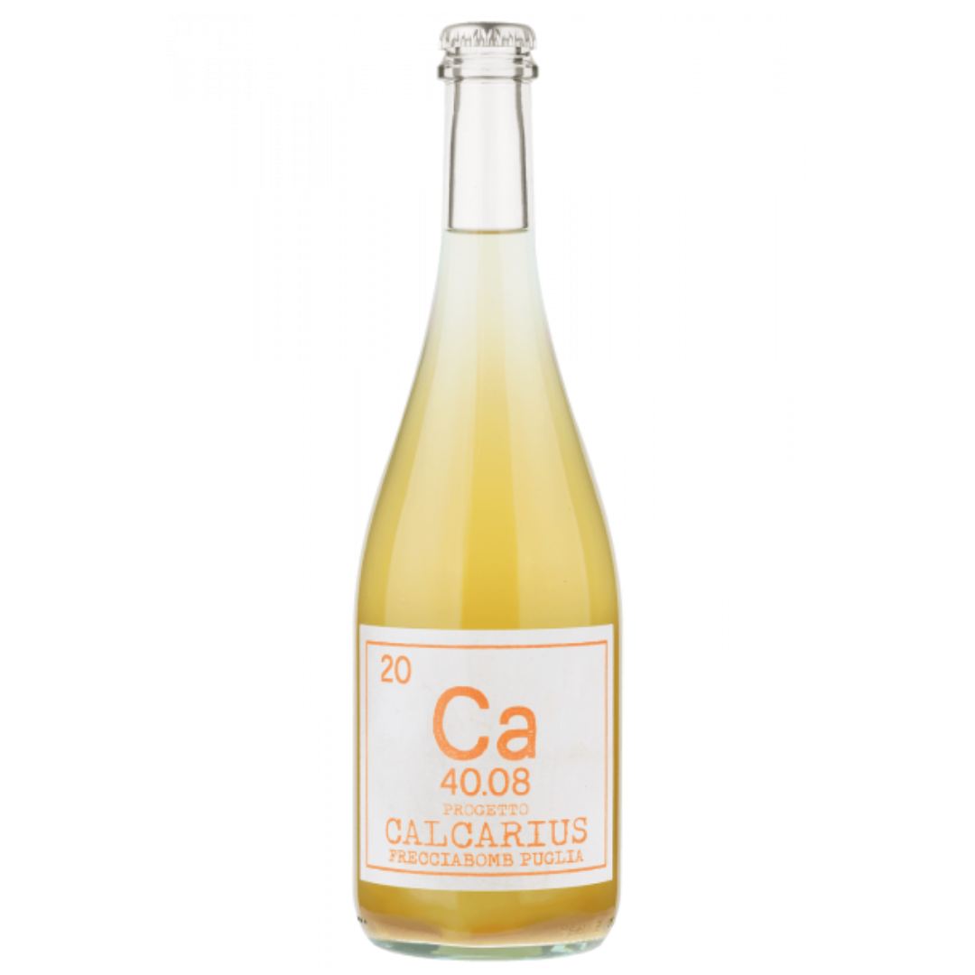 a bottle of calcarius frecciabomb orange pet nat sparkling natural wine