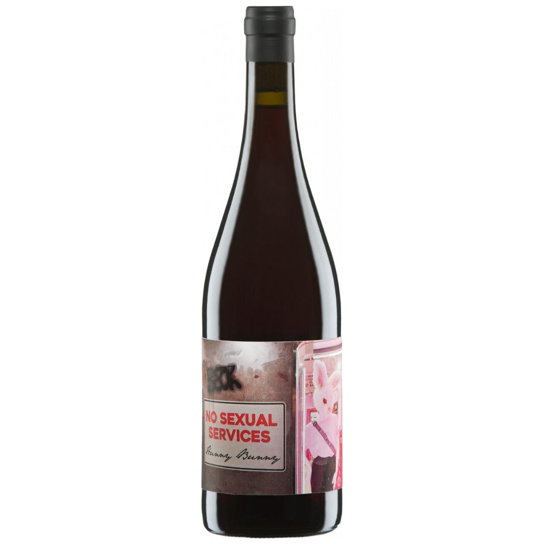 a bottle of Judith Beck Hunny Bunny natural rose wine