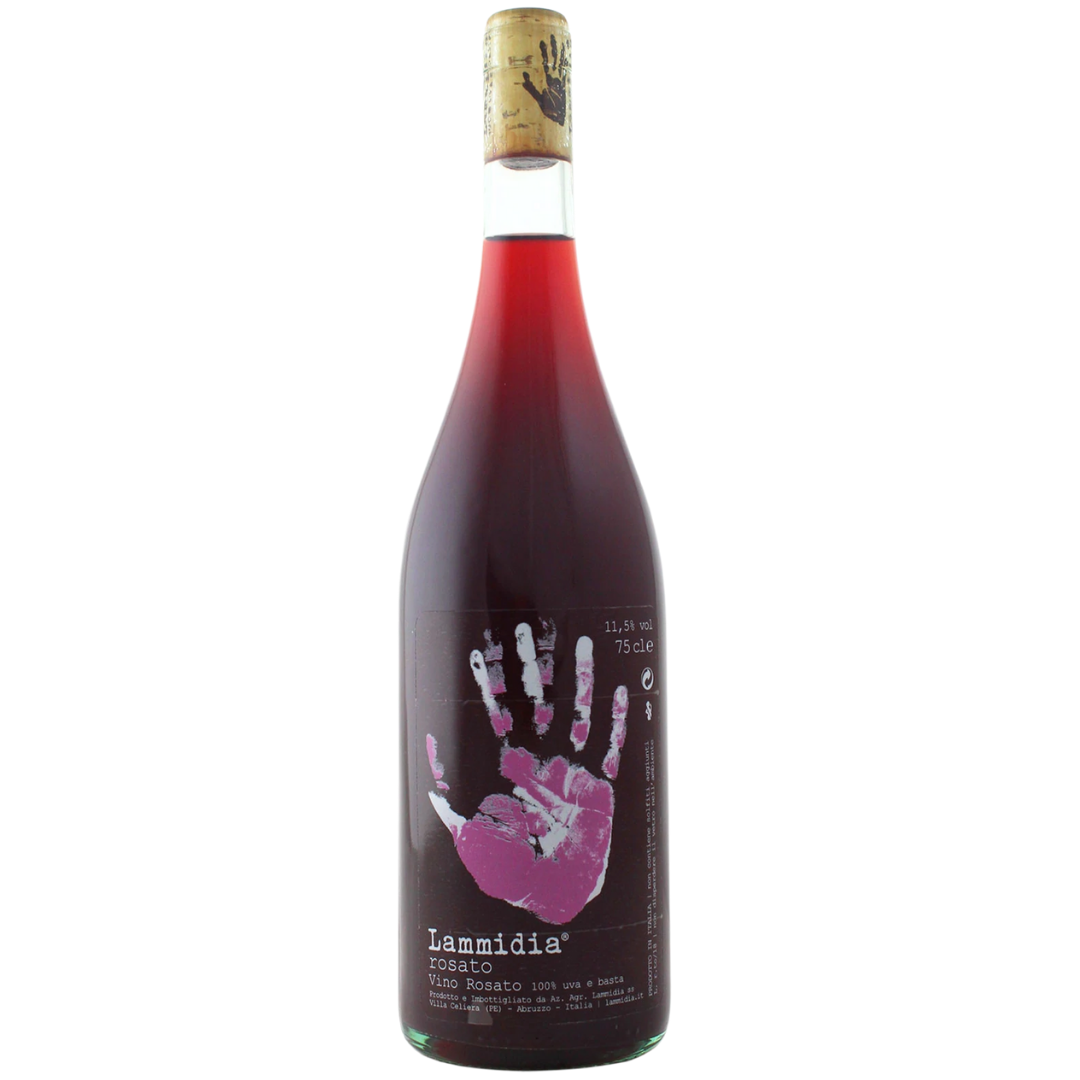 a bottle of Lammidia, Rosato 2019 natural rose wine