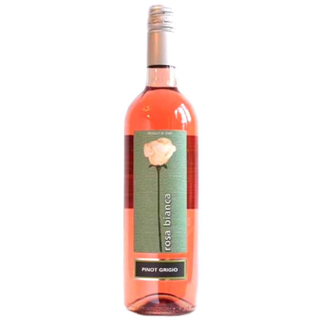 a bottle of Cantine Rosa Bianca Pinot Grigio Rosato 2022 rose wine