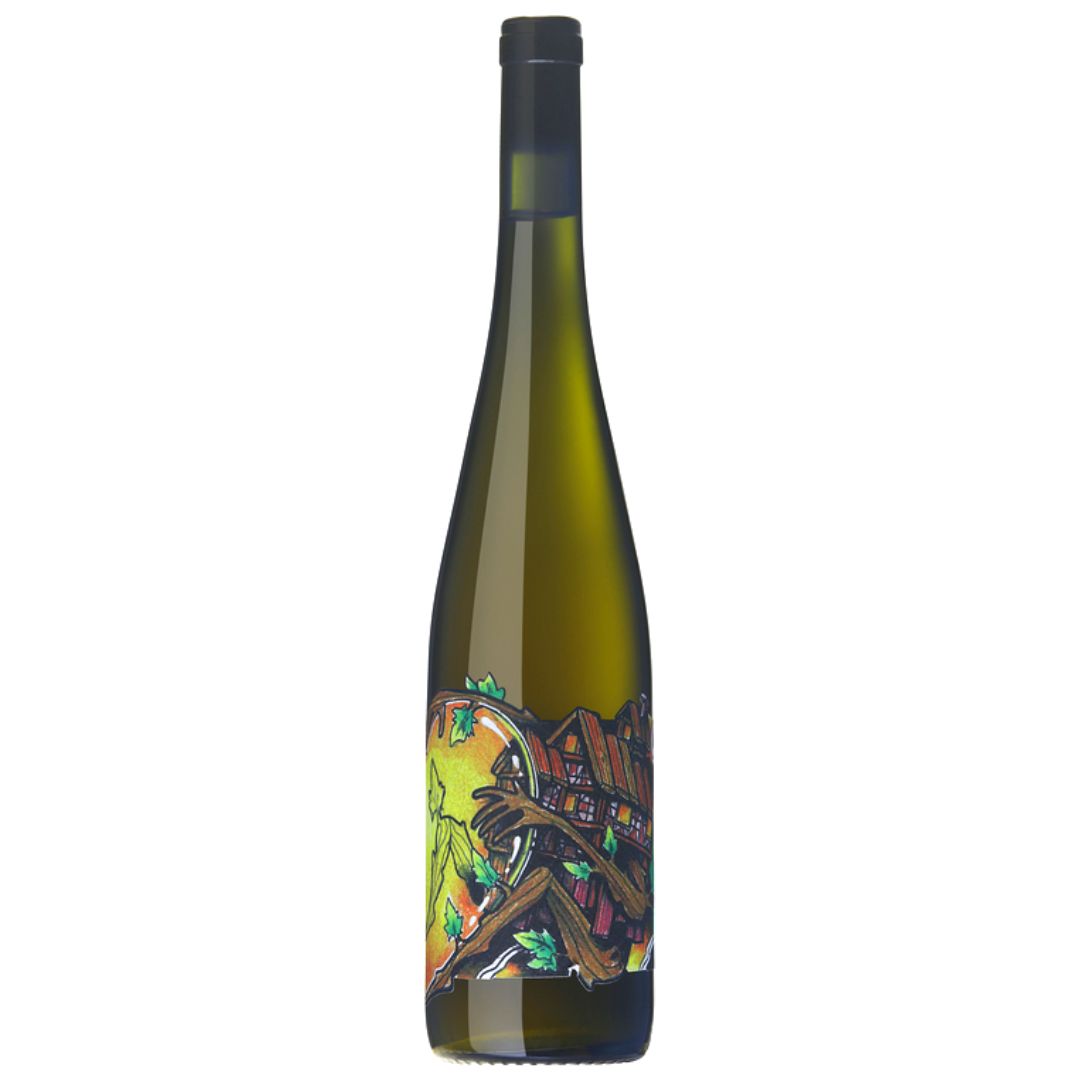 a bottle of Domaine Muller-Koeberle Burgreben 2022 natural white wine