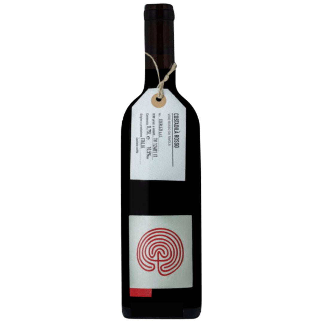 a bottle of Costadilà Rosso 2020 natural red wine